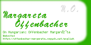 margareta offenbacher business card